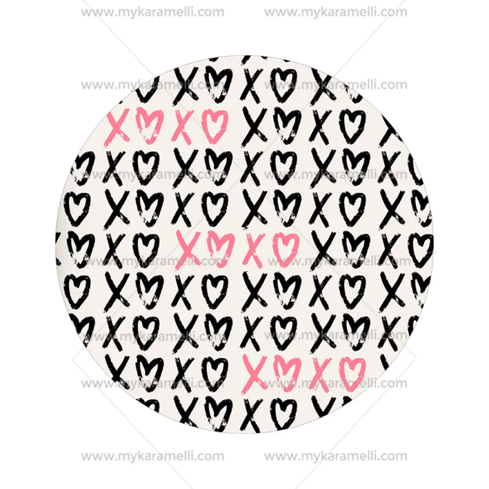 Papel de Azúcar San Valentín Modelo E 15 cm