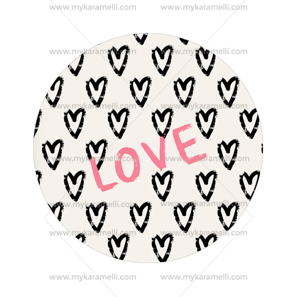 Papel de Azúcar San Valentín Modelo F 15 cm