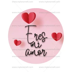 Papel de Azúcar San Valentín Modelo Eres mi amor 15 cm
