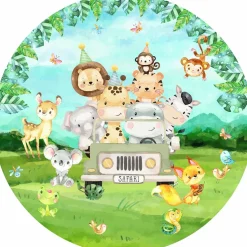 Papel de Oblea Animales de la Selva 20 cm