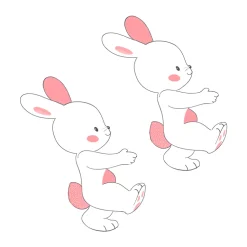 Papel de Oblea Conejito Blanco