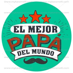 Papel de Oblea Día del Padre modelo B 20 cm