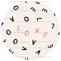 Papel de Oblea San Valentín Modelo C 20 cm