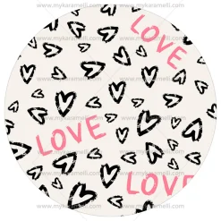 Papel de Oblea San Valentín Modelo D 20 cm