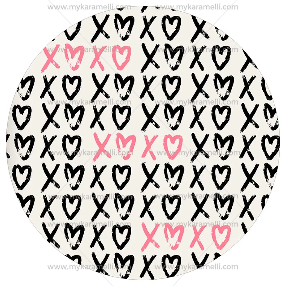 Papel de Oblea San Valentín Modelo E 20 cm