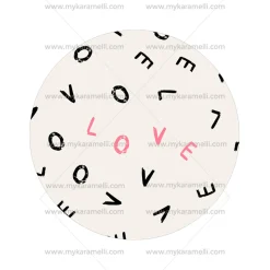 Papel de Oblea San Valentín Modelo C 15 cm