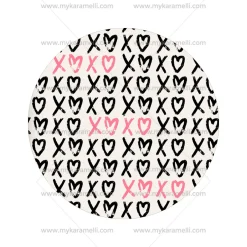 Papel de Oblea San Valentín Modelo E 15 cm