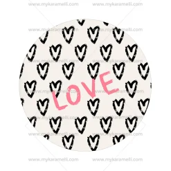 Papel de Oblea San Valentín Modelo F 15 cm