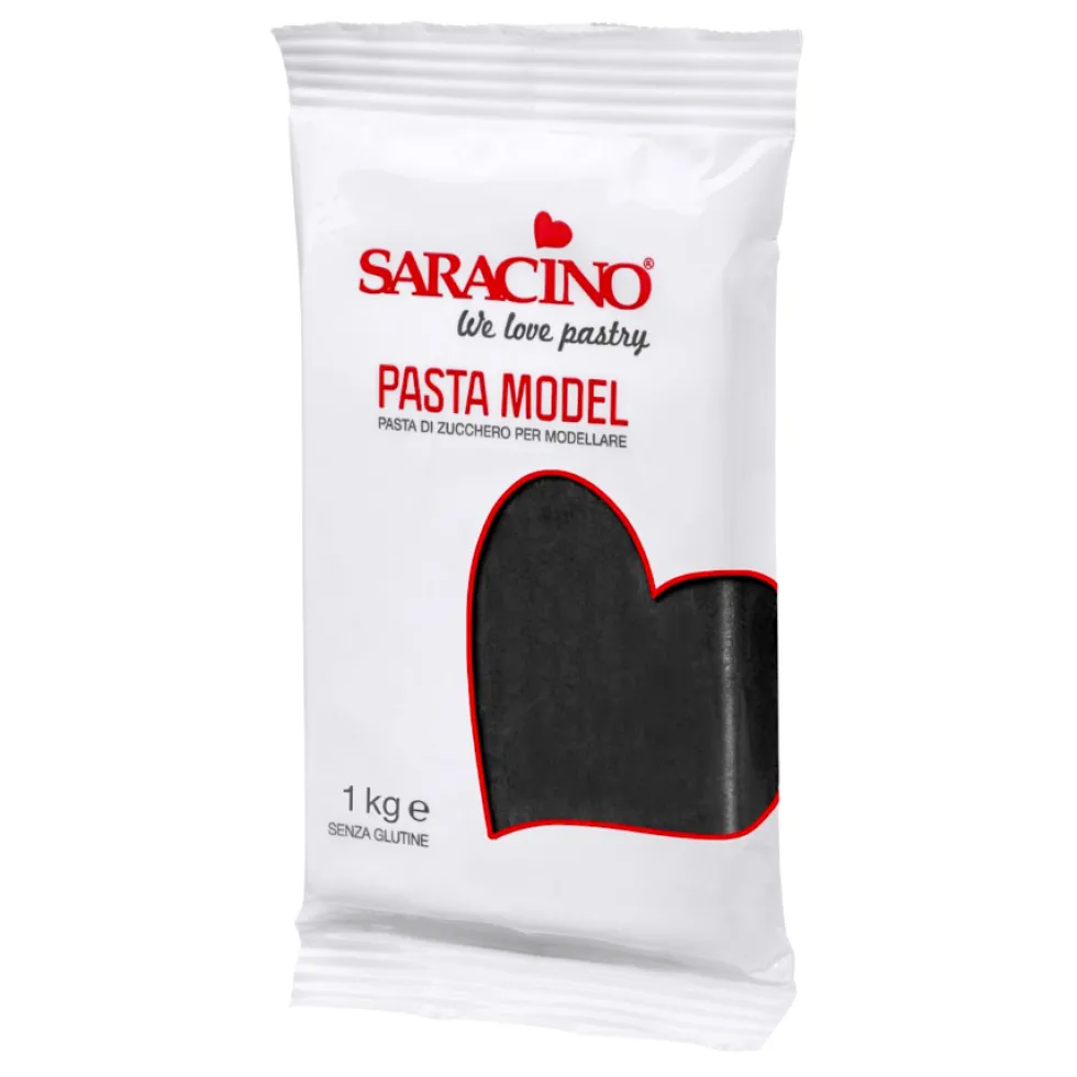 Pasta de Modelar Saracino - negra 1 kg