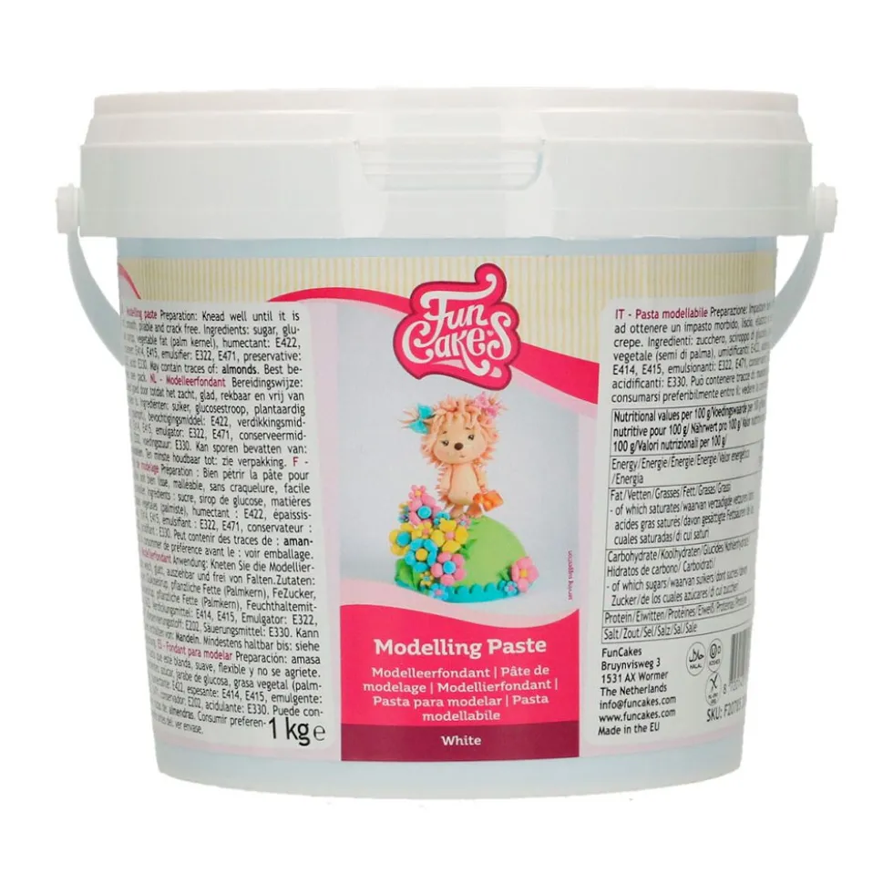 Pasta para Modelar Blanca 1 kg - Funcakes