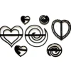 Patchwork cutter Swirls & Hearts