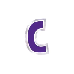 Pegatina para Globos Letra C Morado