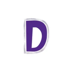 Pegatina para Globos Letra D Morado