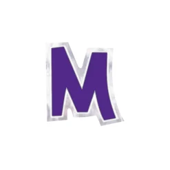 Pegatina para Globos Letra M Morado