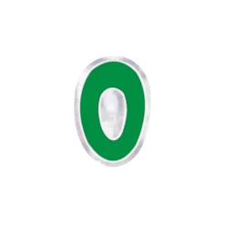 Pegatina para Globos Letra O Verde