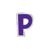 Pegatina para Globos Letra P Morado