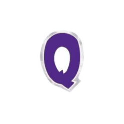 Pegatina para Globos Letra Q Morado
