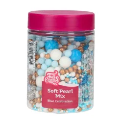Perlas de Azúcar Blandas Mix Blue Celebration 80 gr - Funcakes