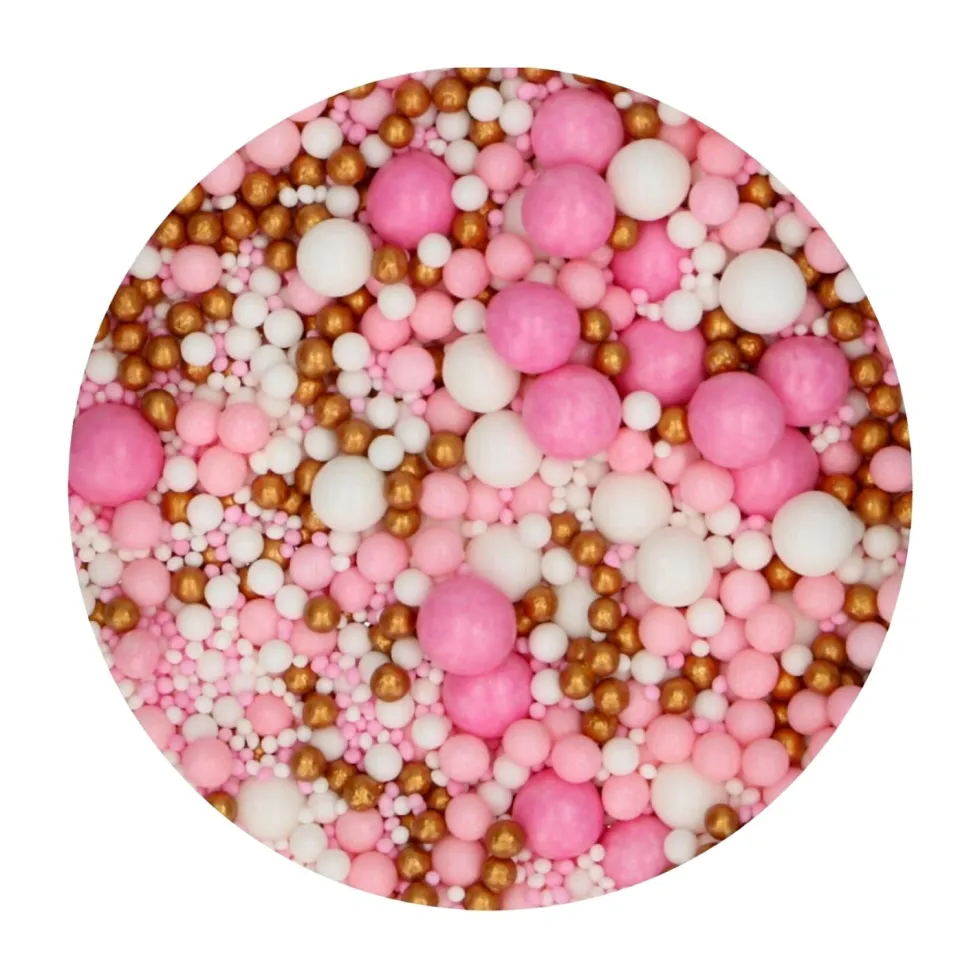 Perlas de Azúcar Blandas Mix Pink Celebration 80 gr - Funcakes