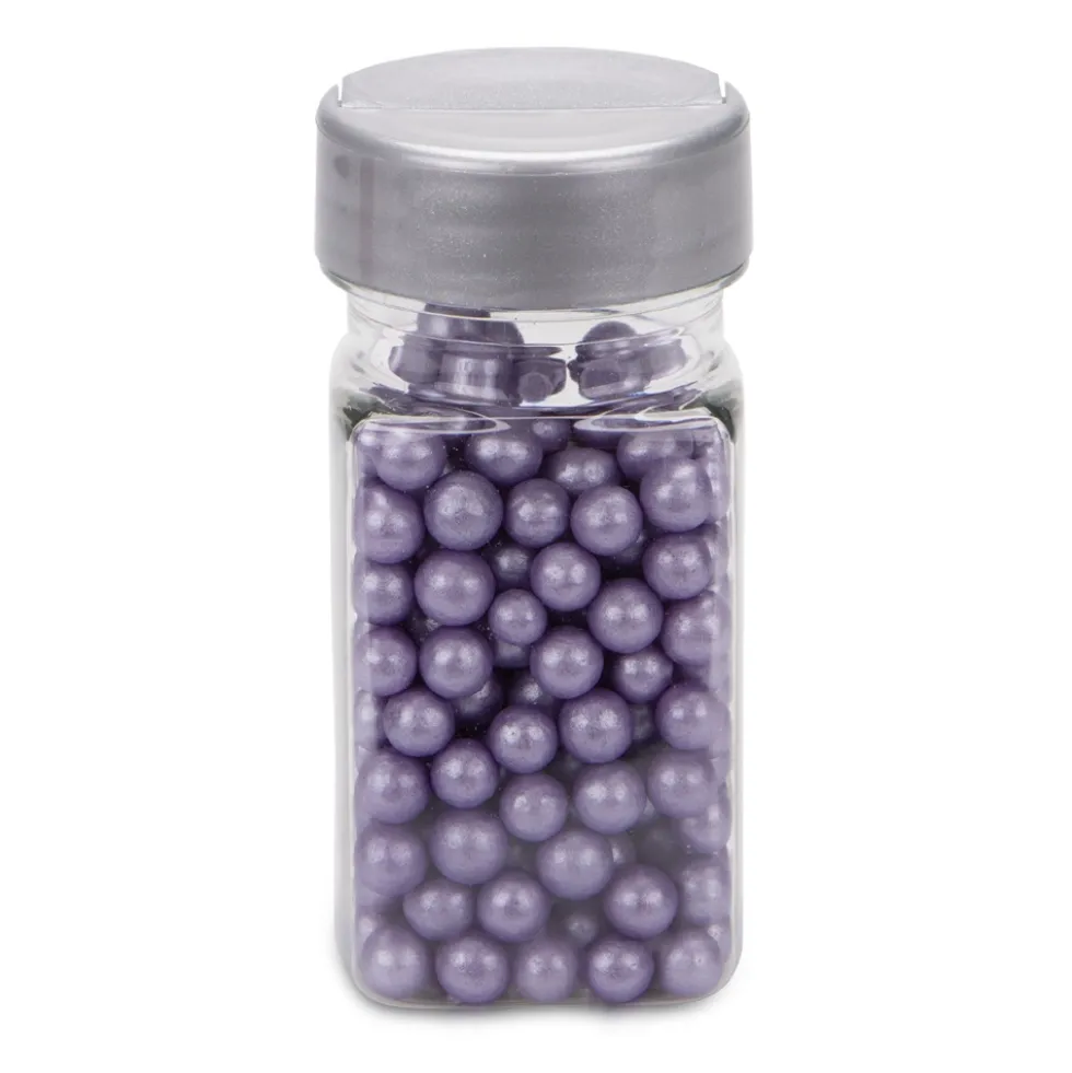 Perlas de Azúcar Lila Nacarado 6 mm 60 gr