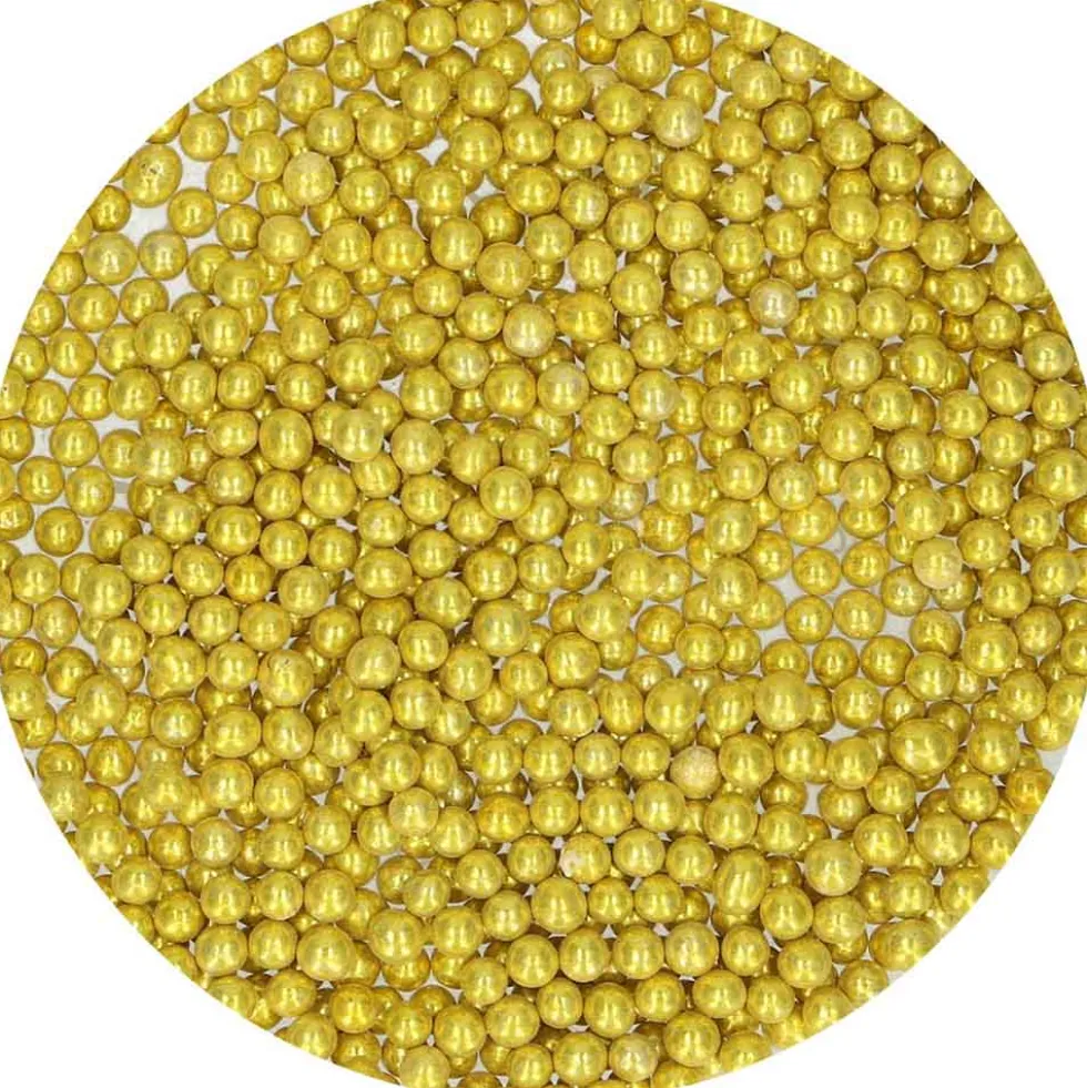 Perlas Metalizadas Oro 80 gr Funcakes