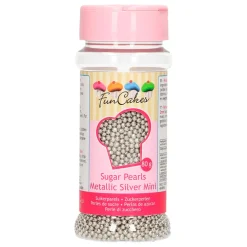 Perlas Metalizadas Plata 2 mm - 80 gr - Funcakes