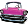 Photocall Coche Rosa Antiguo 95 cm