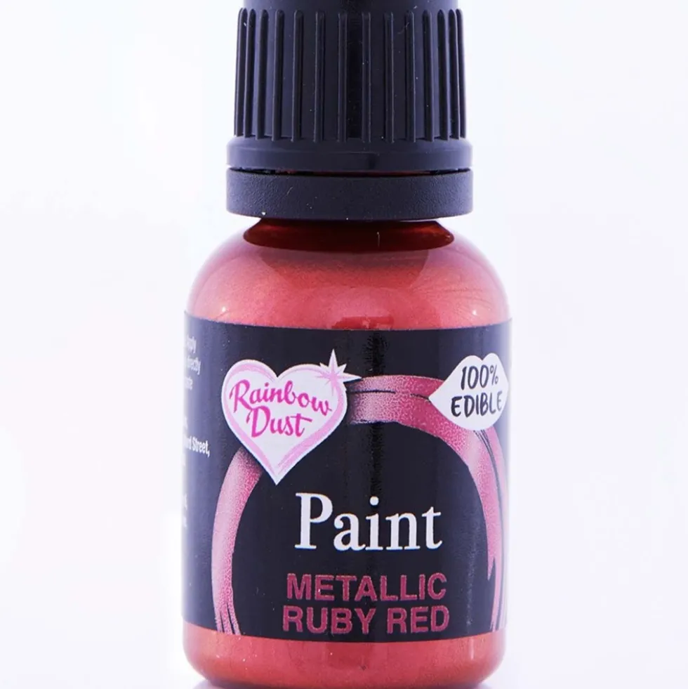 Pintura metalizada comestible Rojo