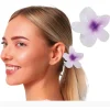 Pinza para el Pelo Blanca y Lila PVC 8 cm