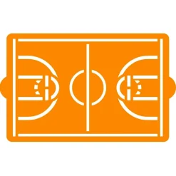 Plantilla Decorativa para Tarta Campo de Baloncesto – Decora
