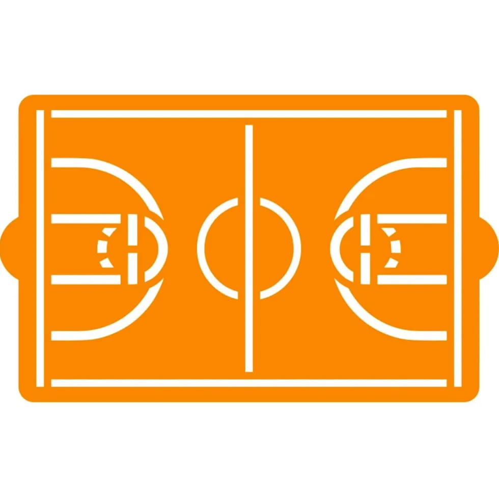 Plantilla Decorativa para Tarta Campo de Baloncesto – Decora