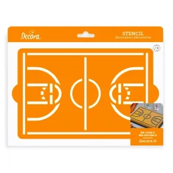 Plantilla Decorativa para Tarta Campo de Baloncesto – Decora