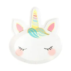 Platos Cara de Unicornio 21 cm 8 ud