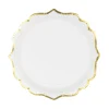 Platos Comunión Blancos con Borde Dorado 6 ud
