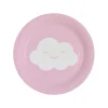 Platos de Papel Arcoíris y Nube 18 cm 8 ud