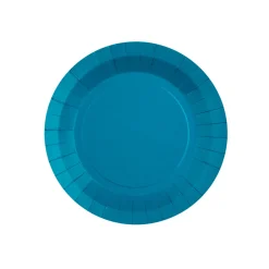 Platos de Papel Azul Agua 17,5 cm 10 ud