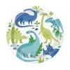 Platos de Papel Dinosaurio Azul y Verde 22 cm 8 ud
