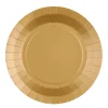 Platos de Papel Dorado 22,5 cm 10 ud