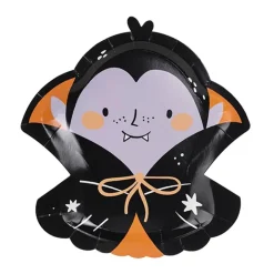 Platos de Papel Drácula Halloween 23 cm 6 ud