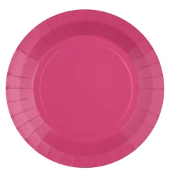 Platos de Papel Fucsias 22,5 cm 10 ud