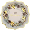 Platos de Papel Gold Merry Christmas 10 ud