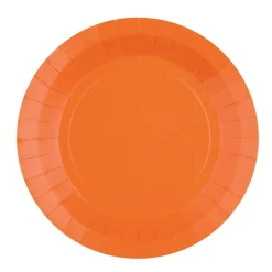 Platos de Papel Naranja 22,5 cm 10 ud