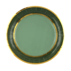 Platos de Papel Navidad Chic Verde 22 cm 10 ud