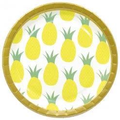 Platos de Papel Piñas 23 cm 8 ud