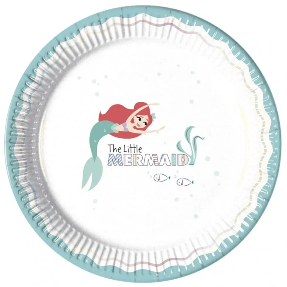 Platos de Papel Princesas Disney Ariel Under the Sea 8 ud
