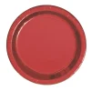 Platos de Papel Rojo Metalizado 17 cm 8 ud