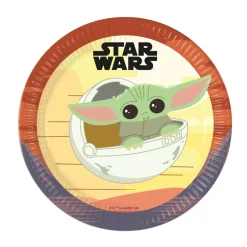 Platos de Papel Star Wars Mandalorian 8 ud
