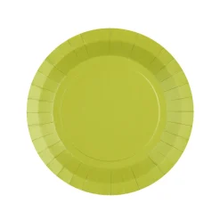 Platos de Papel Verde Kiwi 18 cm 10 ud