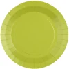 Platos de Papel Verde Kiwi 22,5 cm 10 ud