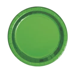 Platos de papel Verde Metalizado 17 cm